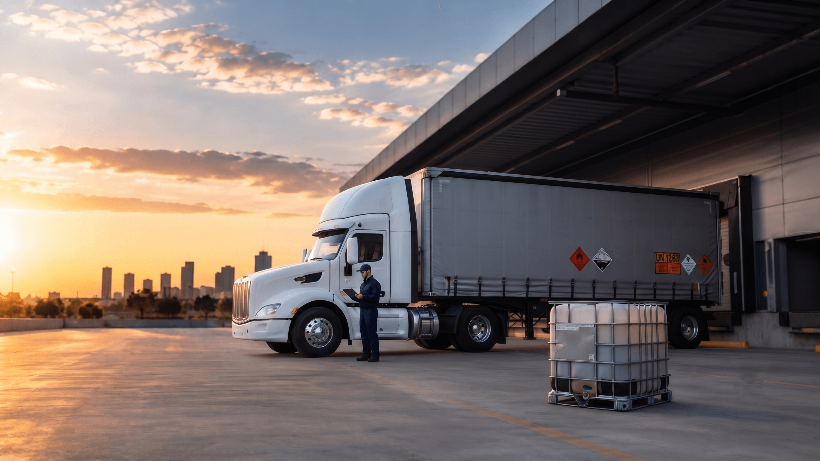 Parcel delivery truck
