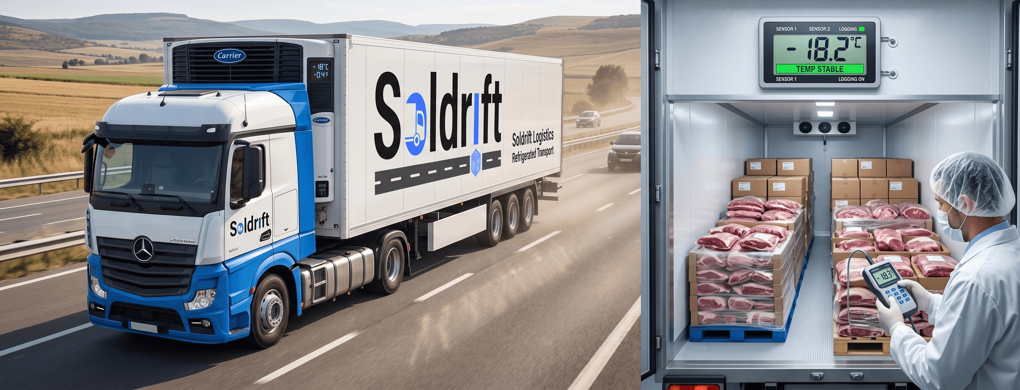 Refrigerated Transport Service Banner